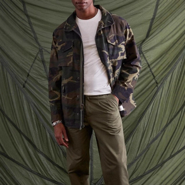 Functional utility jacket for men with multiple pockets and modern cut Chic and Style