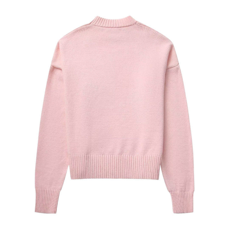 Dames Pull Court Confortable Tricoté Chic und Stil