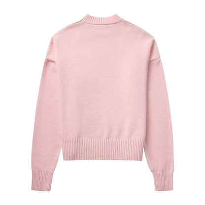 Dames Pull Court Confortable Tricoté Chic und Stil