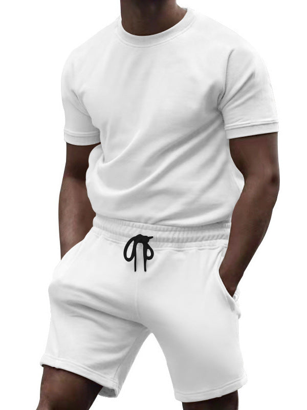 Casual sports set for men with high-quality crew neck and elastic waist Chic und Stil