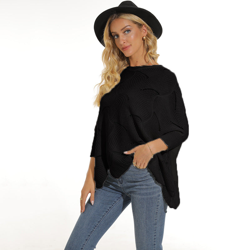 Casual poncho for women in lightweight knits Chic and Style
