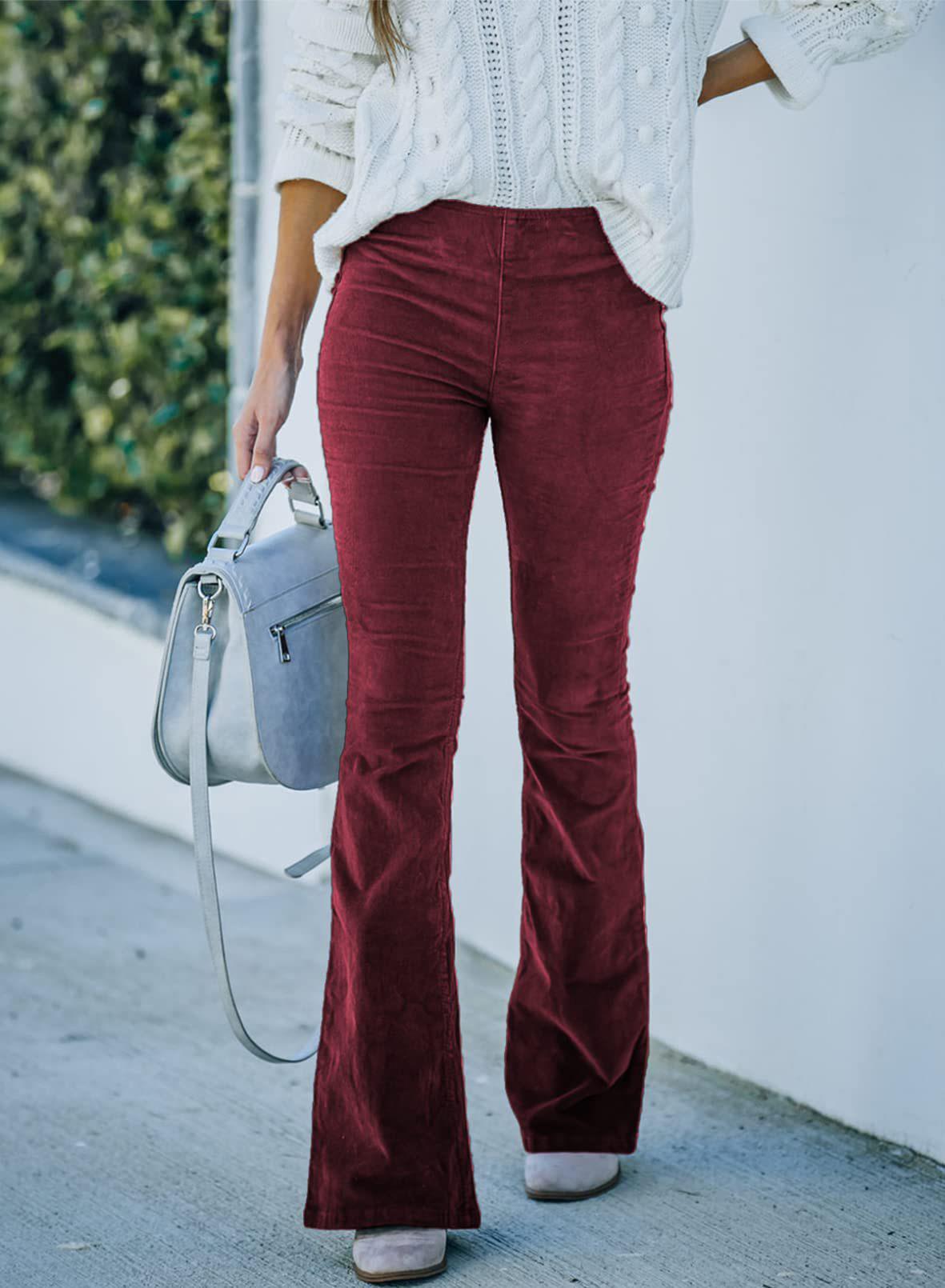 Wide women's corduroy pants in soft fabric and high waist Chic and Style