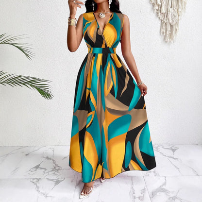 Robe maxi élégante à décolleté en V Chic und Stil