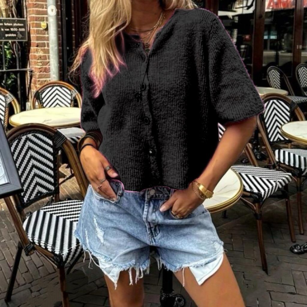 Chemise décontractée à manches courtes pour femmes Chic und Stil