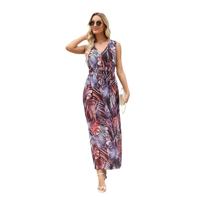 Femmes Fleurs Long Maxi Robe Chic und Stil