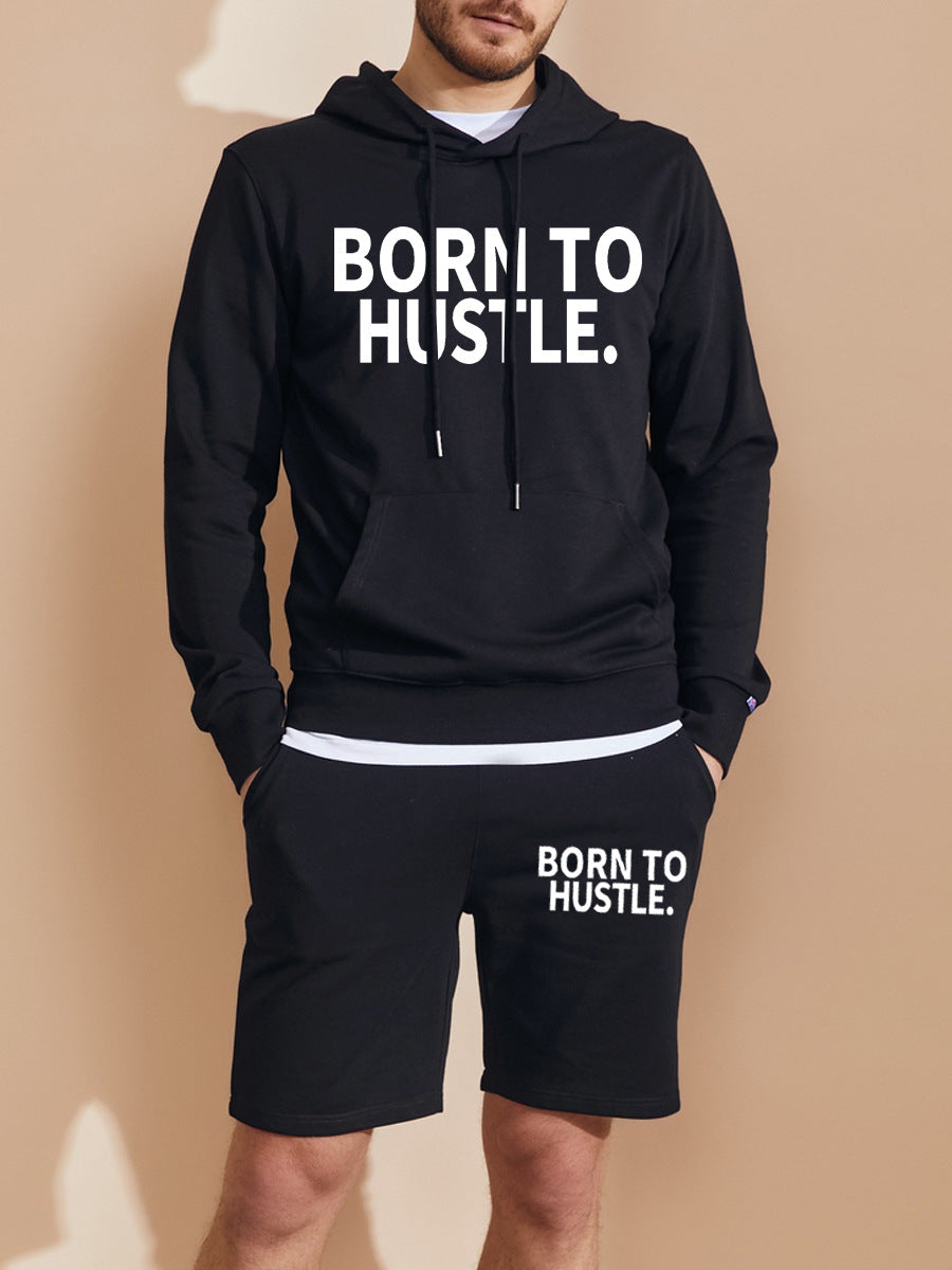 Ensemble de hoodie et de shorts sportif pour femmes avec inscription motivante Chic und Stil