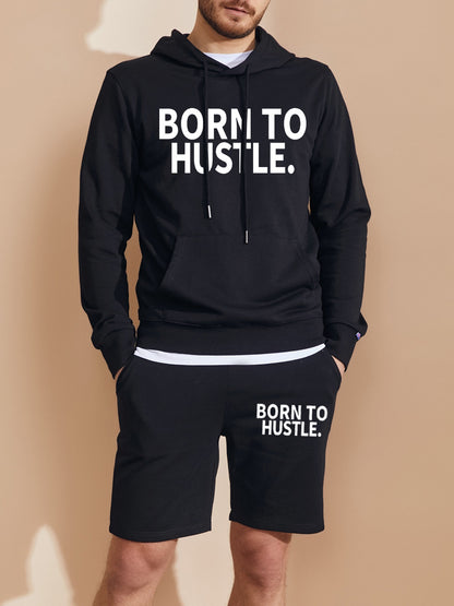Ensemble de hoodie et de shorts sportif pour femmes avec inscription motivante Chic und Stil