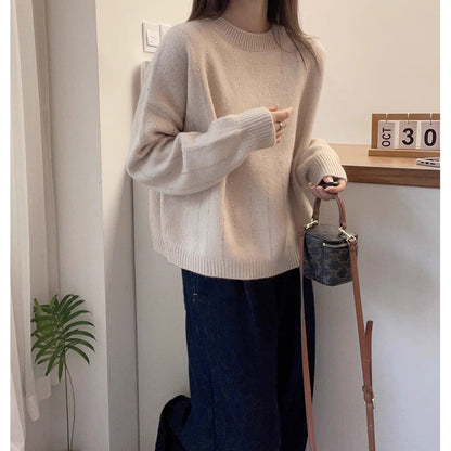 Pull-over tricot confortable pour dames avec des accents scintillants Chic und Stil
