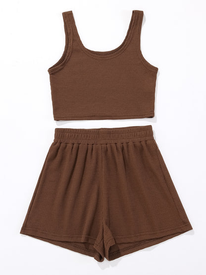 Ensemble de crop-top et shorts d'été pour femmes Chic und Stil