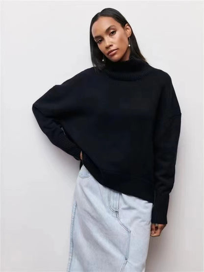 Pull à col loop pour femmes en matériau doux Chic und Stil