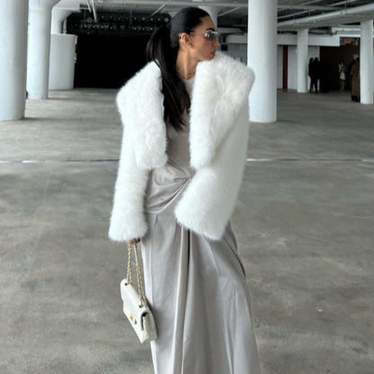 Ladies Premium Fake Fur Chic Bolero Style