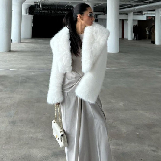 Ladies Premium Fake Fur Chic Bolero Style