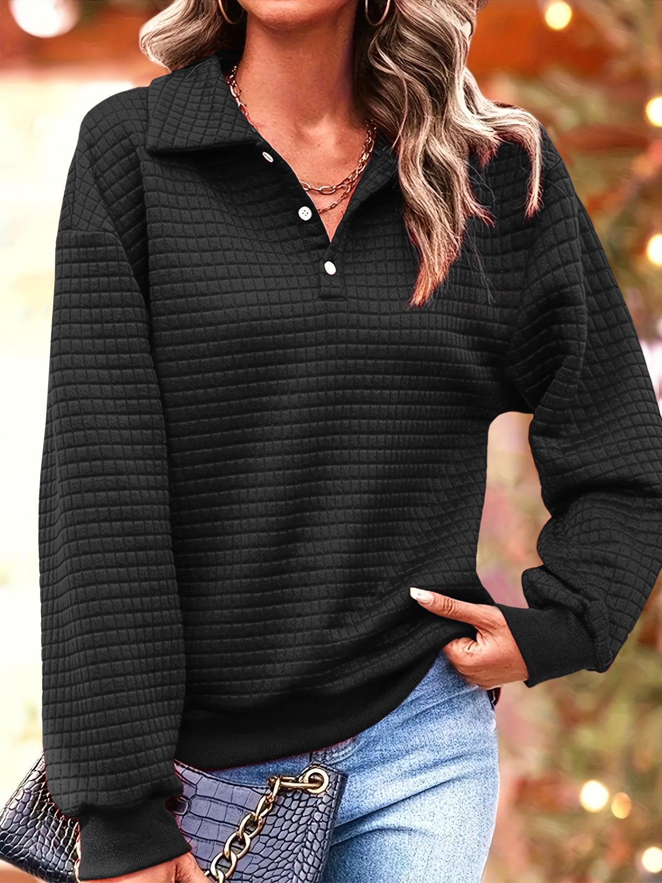 Pull décontracté pour femmes en tissu texturé Chic und Stil