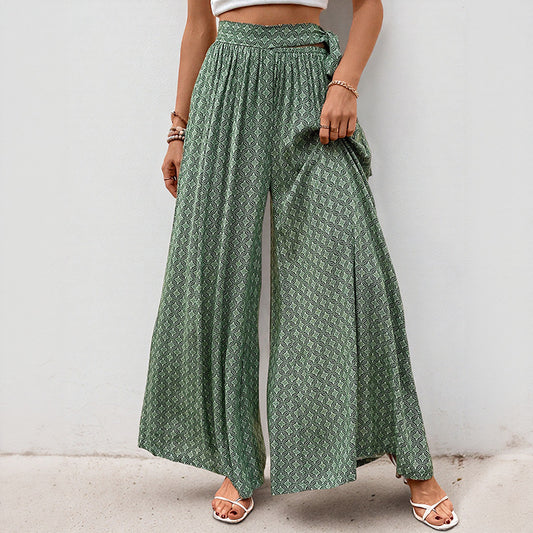 Chic and Style wide-leg boho printed pants for women