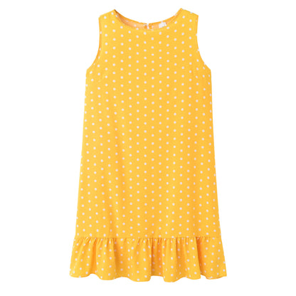Robe shift à pois d'été pour femmes avec ourlet à volants Chic und Stil