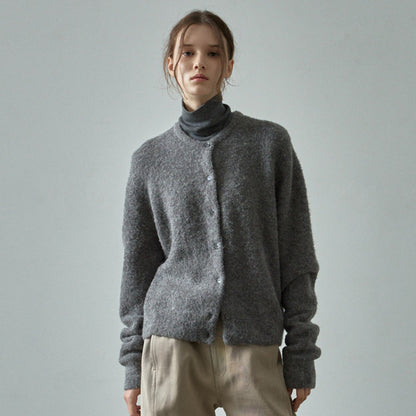 Dames gilet en tricot douillet avec fermeture à boutons et coupe oversized Chic und Stil