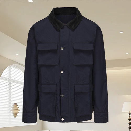 Functional utility jacket for men with practical pockets Chic and Style