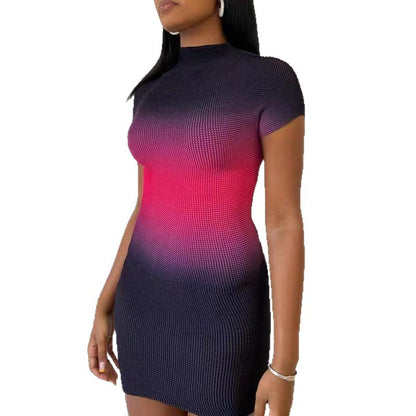 Robe mini femme avec dégradé de couleurs moderne et coupe ajustée Chic und Stil