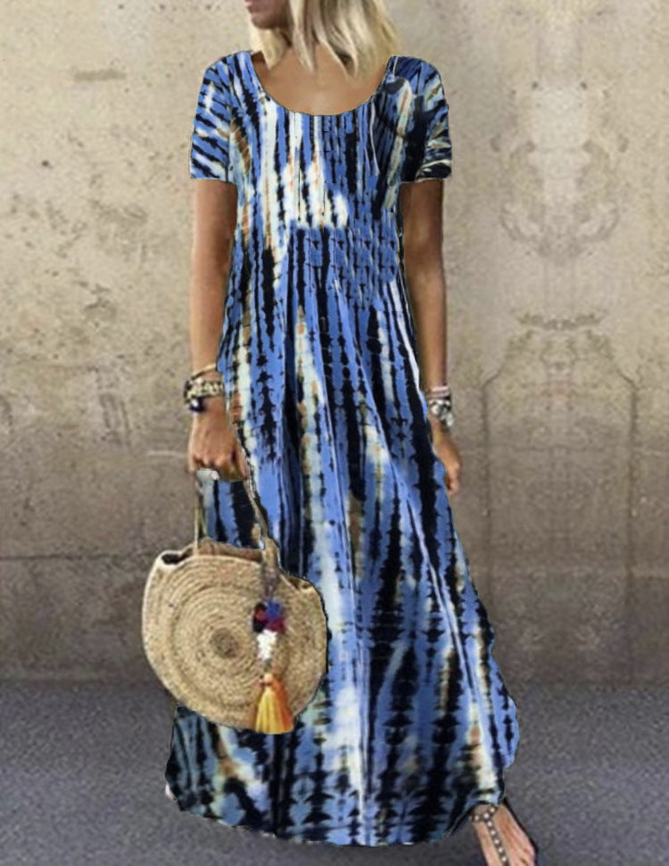Robe maxi féminine avec motif rayé tendance Chic und Stil