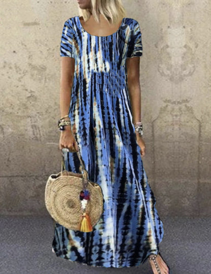 Robe maxi féminine avec motif rayé tendance Chic und Stil