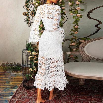 Robe midi élégante en dentelle Chic und Stil