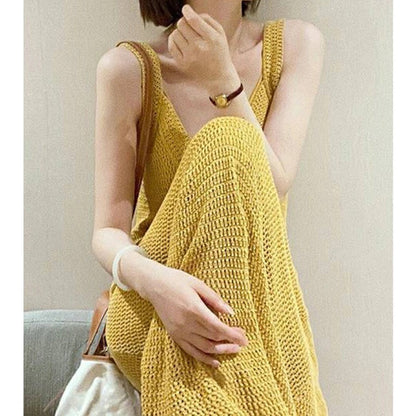 Robe maxi en maille pour femmes Chic und Stil
