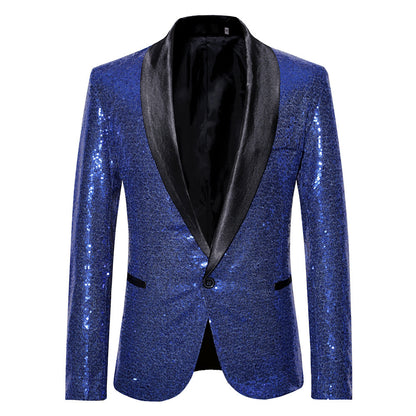 Blazer élégant pour hommes en sequins au coupe moderne Chic und Stil