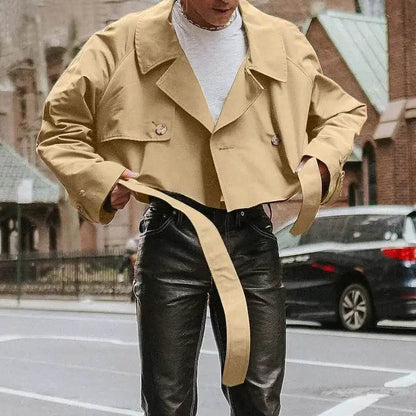 Veste courte pour femmes avec double boutonnage et ourlet à nouer Chic und Stil