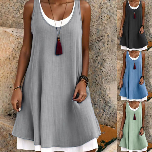 Robe de soleil légère à volants pour femmes Chic und Stil