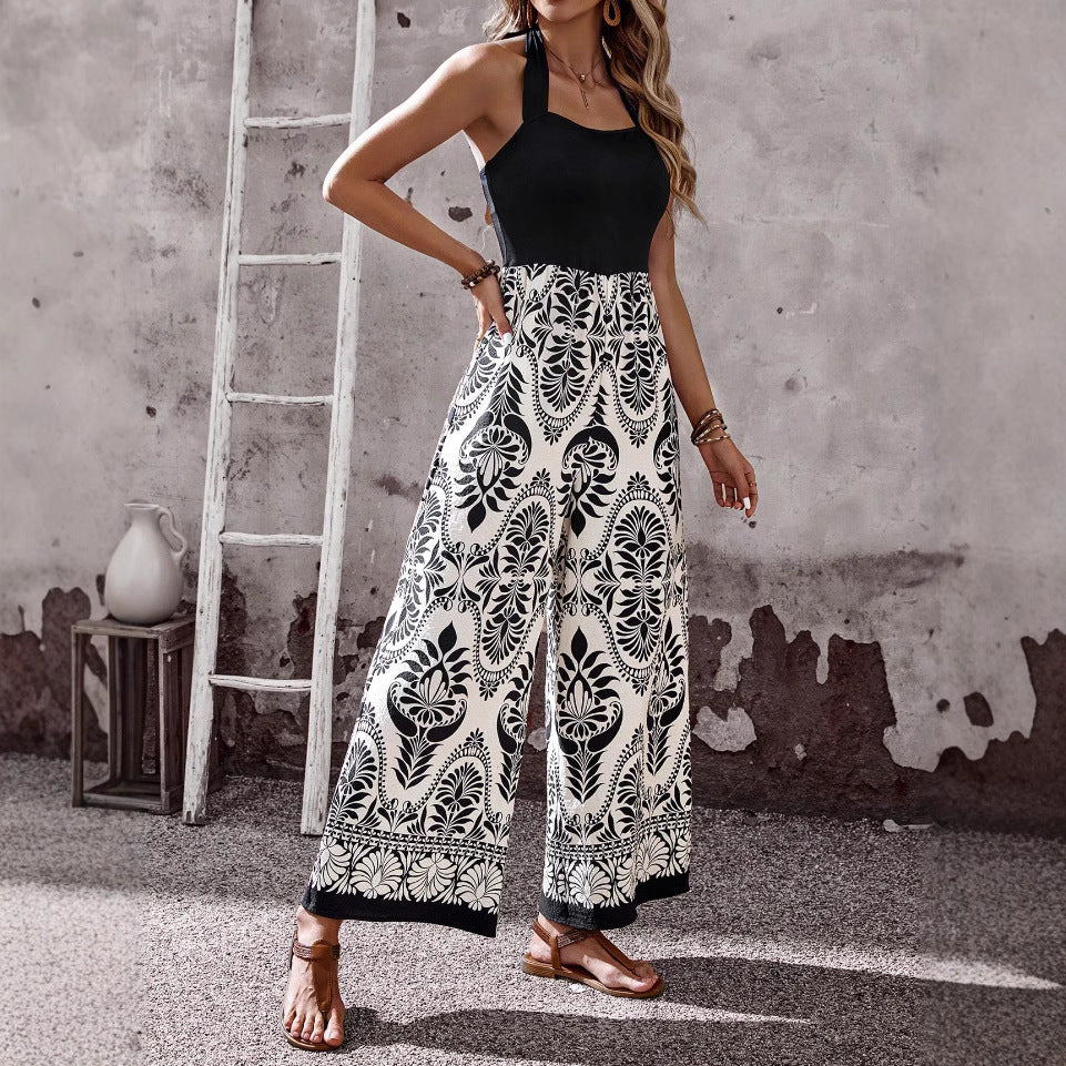 Dames Combinaison ample avec un design floral moderne Chic und Stil