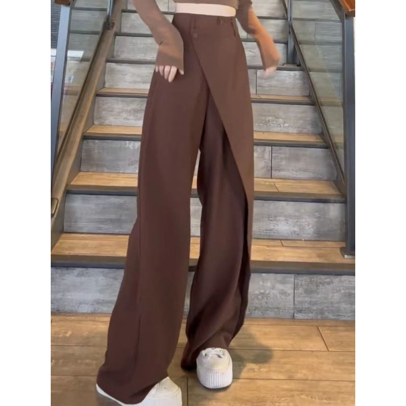 Wide Palazzo pants for women with asymmetric cut Chic and Style