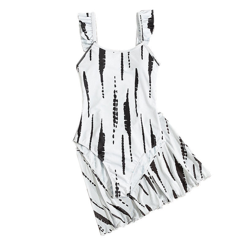 Robe de bain à volants pour dames avec impression unique Chic und Stil