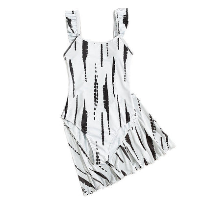 Robe de bain à volants pour dames avec impression unique Chic und Stil
