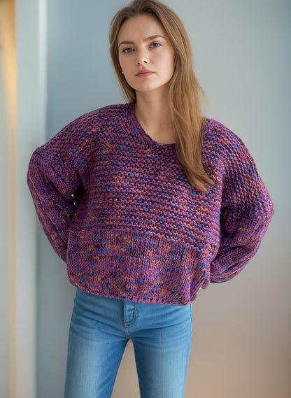 Pull en tricot épais pour femmes avec des manches volumineuses Chic und Stil