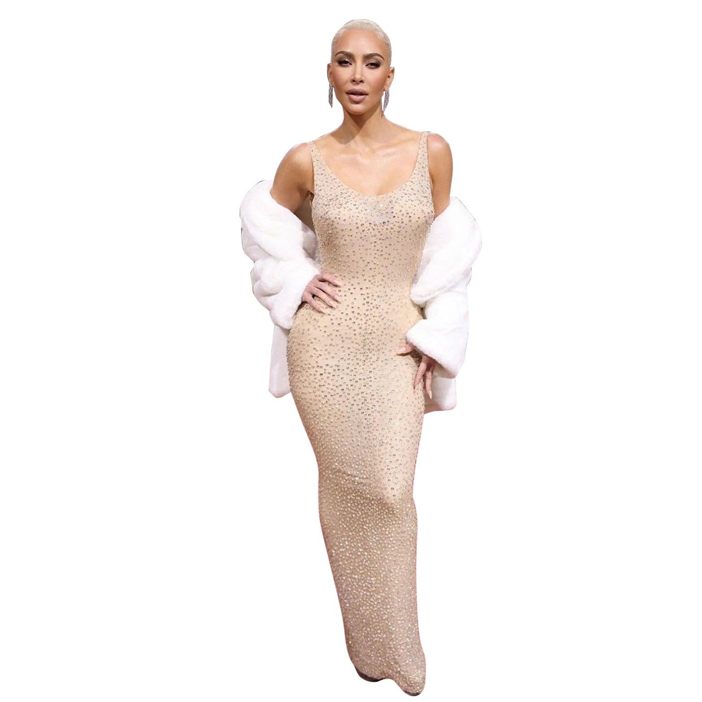 Robe de soirée sans manches scintillante pour femmes Chic und Stil
