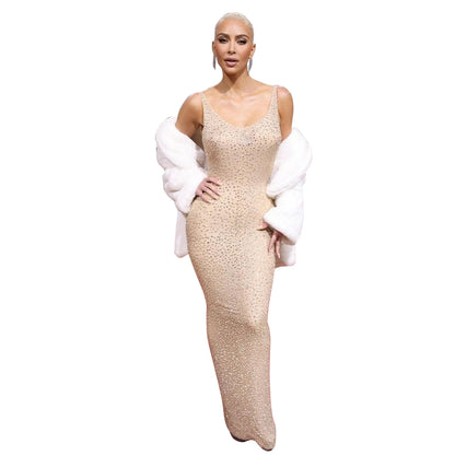 Robe de soirée sans manches scintillante pour femmes Chic und Stil