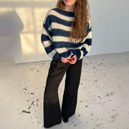 Dames Pull en tricot à la mode avec coupe oversize décontractée Chic und Stil