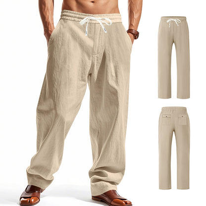 Light casual pants for men with elastic waistband and side pockets Chic and Style
