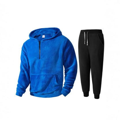 Men's cozy fleece hoodie and jogging pants Chic and Style