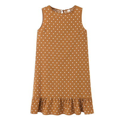 Robe shift à pois d'été pour femmes avec ourlet à volants Chic und Stil