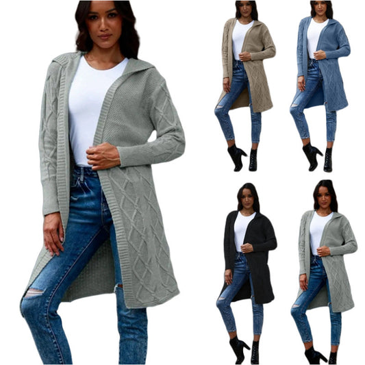 Dames Gros Tricot Cardigan avec motif torsadé élégant Chic und Stil