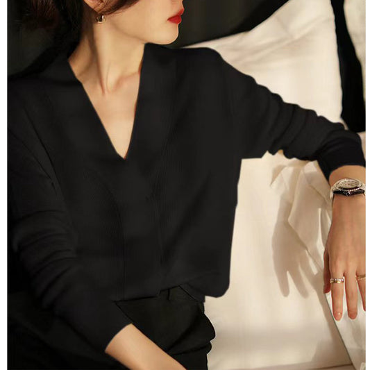 Chemisier élégant pour femmes à col en V Chic und Stil