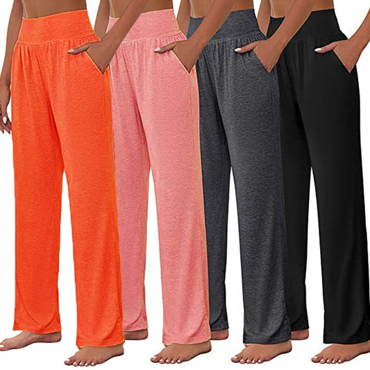 Pantalon de loisirs confortable pour femmes à taille haute avec poches latérales Chic und Stil