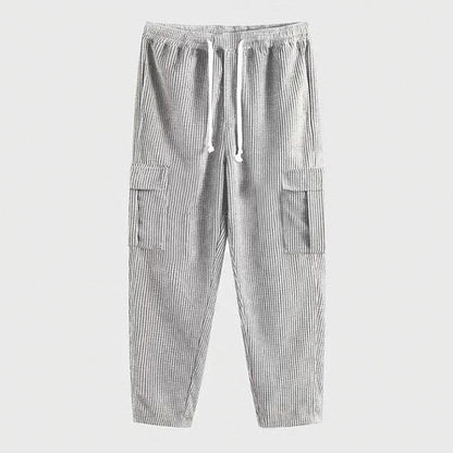 Casual cargo pants for men with practical side pockets and elastic waistband Chic and Style