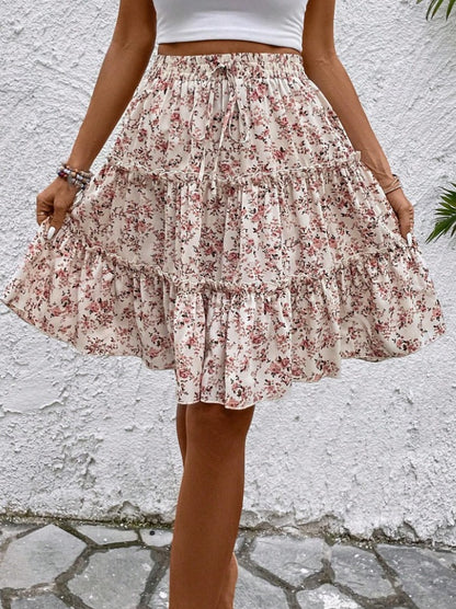 Jupe portefeuille aérien pour dames avec détails volants Chic und Stil
