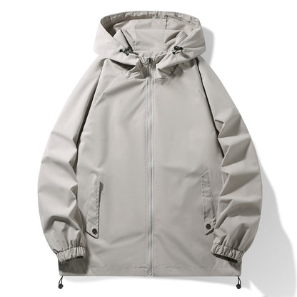 Functional men's jacket with adjustable hood collar and elastic sleeve cuffs Chic and Style