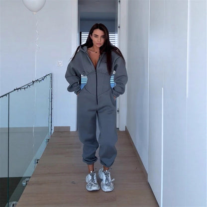 Dames Combinaison stylée avec col haut et poches pratiques Chic und Stil