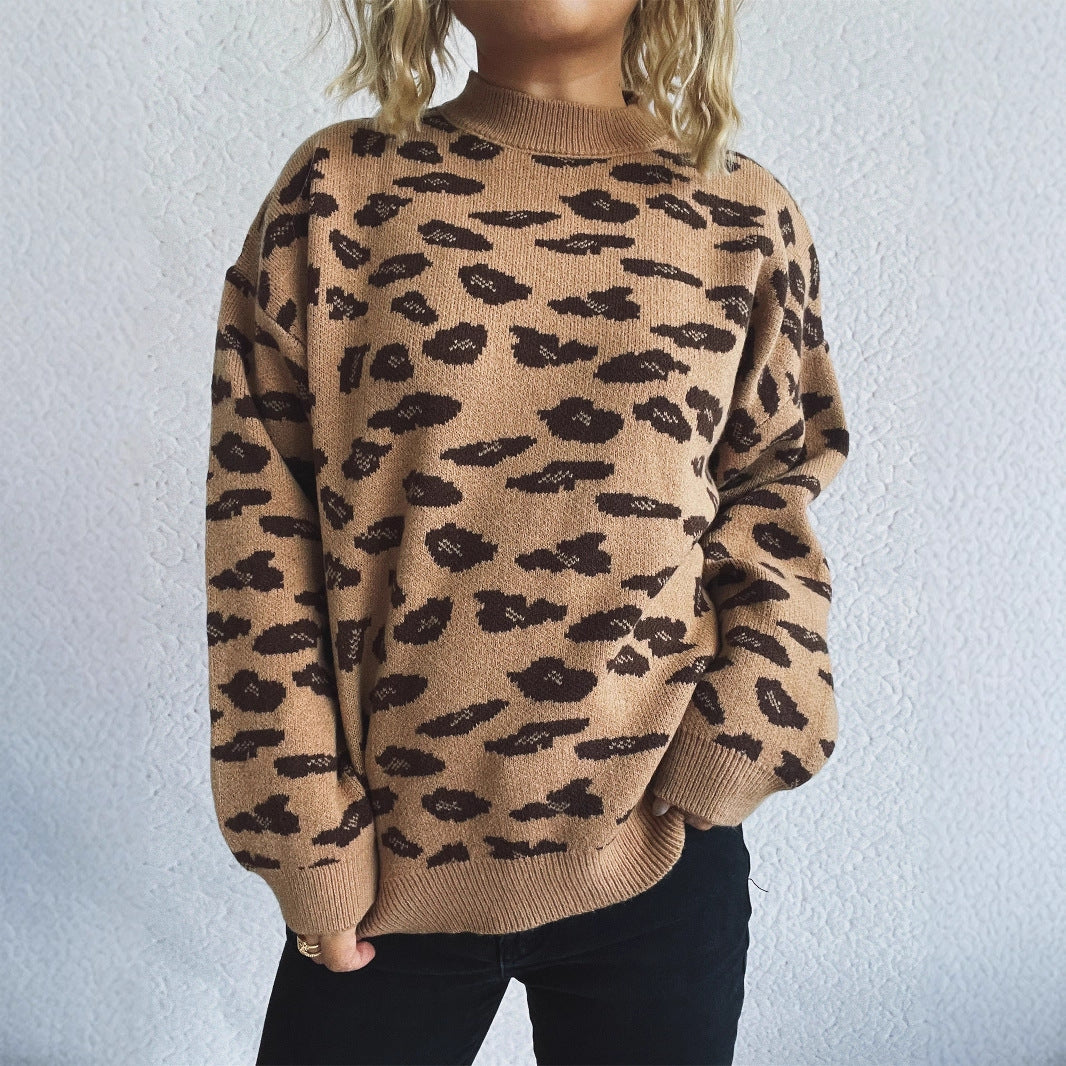 Pull femme en grosse maille avec motif moderne et coupe décontractée Chic und Stil