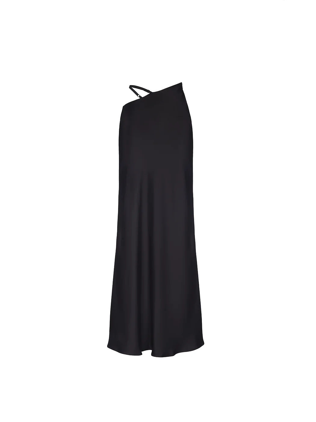 Dames Élégant Robe Maxi avec design sans épaules et finition soyeuse Chic und Stil