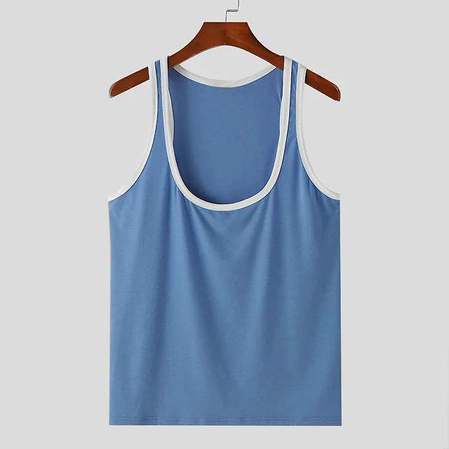 Hommes Débardeur de fitness respirant avec larges bretelles et ourlet plat Chic und Stil
